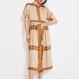 ZARA Print midi long dress XS